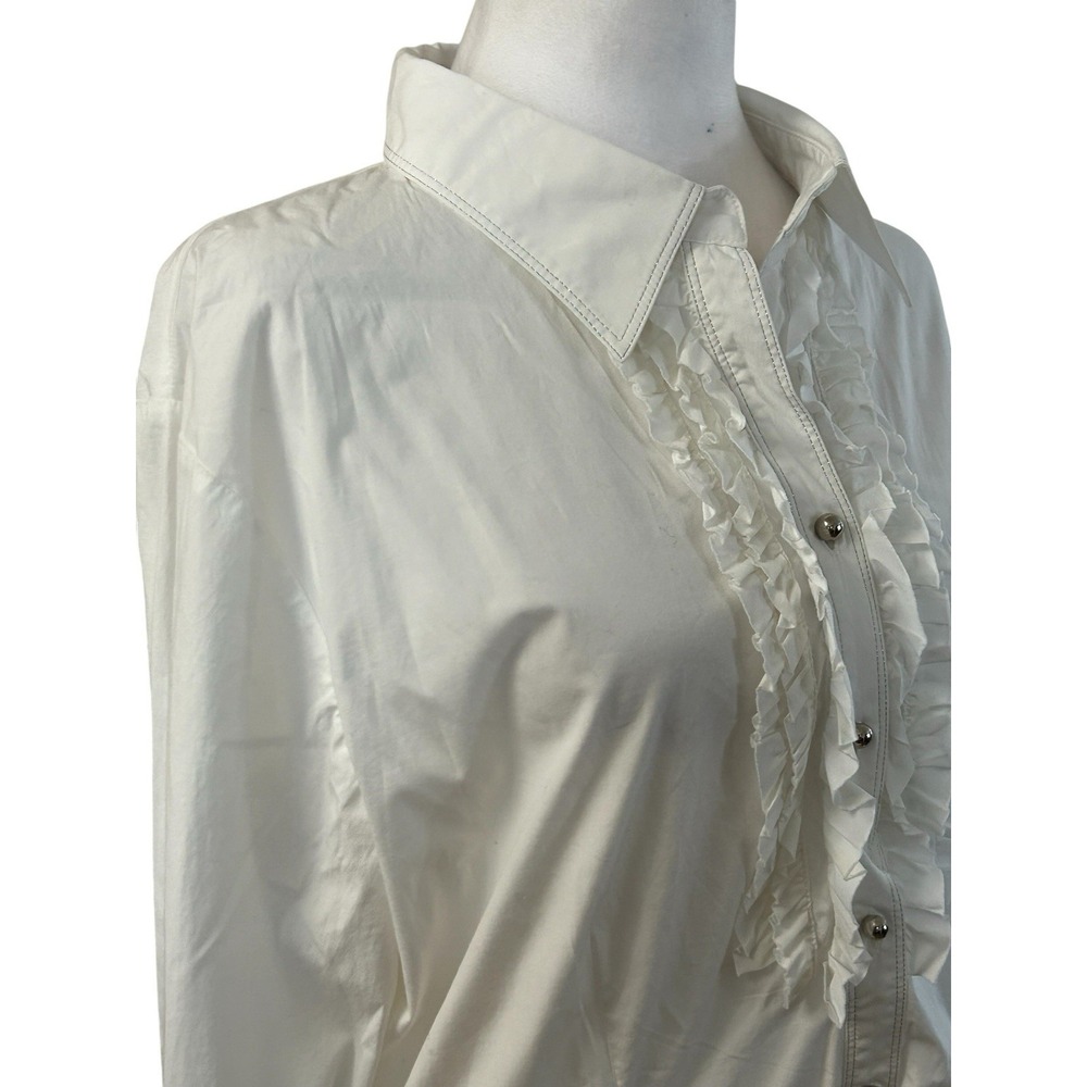 Pendleton Classic White Bottom Down Pleated & Ruf… - image 2